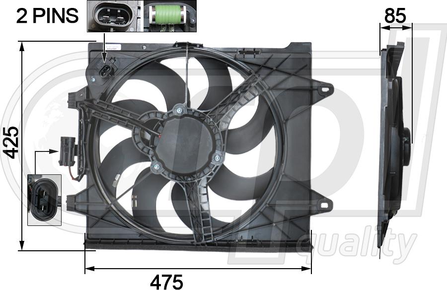 RPL QUALITY APELFT5038 - Ventilateur, refroidissement du moteur cwaw.fr