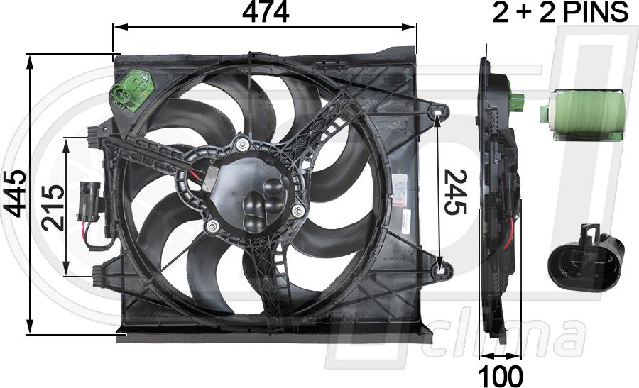 RPLQuality APELFT0066 - Ventilateur, refroidissement du moteur cwaw.fr