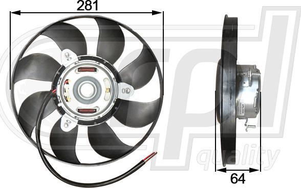 RPLQuality APELVW5066 - Ventilateur, refroidissement du moteur cwaw.fr