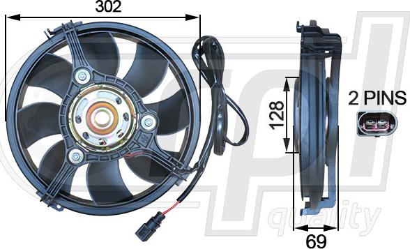 RPLQuality APELVW5063 - Ventilateur, refroidissement du moteur cwaw.fr