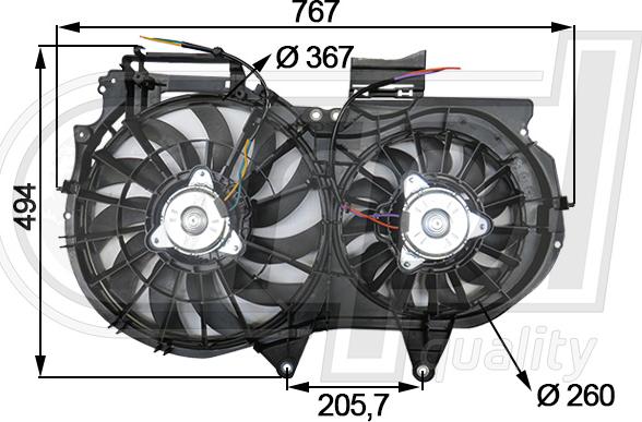 RPLQuality APELVW5035 - Ventilateur, refroidissement du moteur cwaw.fr