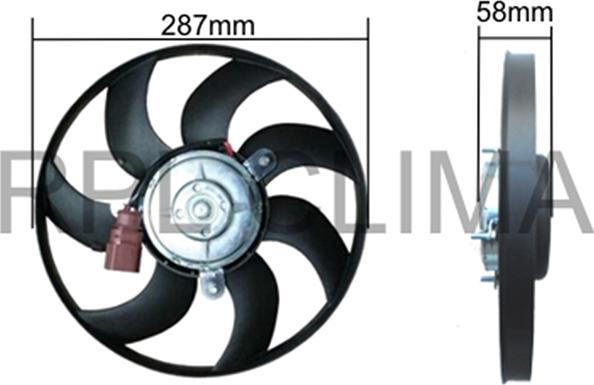 RPLQuality APELVW0053 - Ventilateur, refroidissement du moteur cwaw.fr