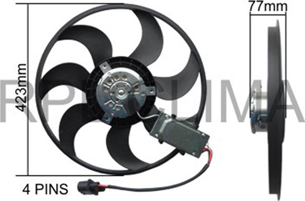 RPLQuality APELVW0072 - Ventilateur, refroidissement du moteur cwaw.fr