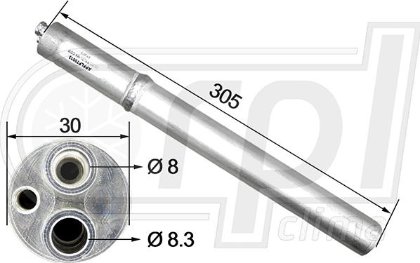 RPLQuality APFLFT0013 - Filtre déshydratant, climatisation cwaw.fr