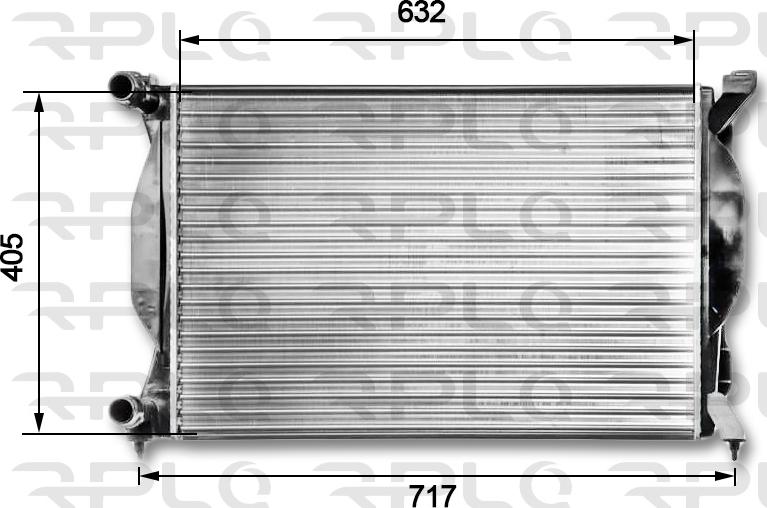 RPL QUALITY APRAAU5001 - Radiateur, refroidissement du moteur cwaw.fr