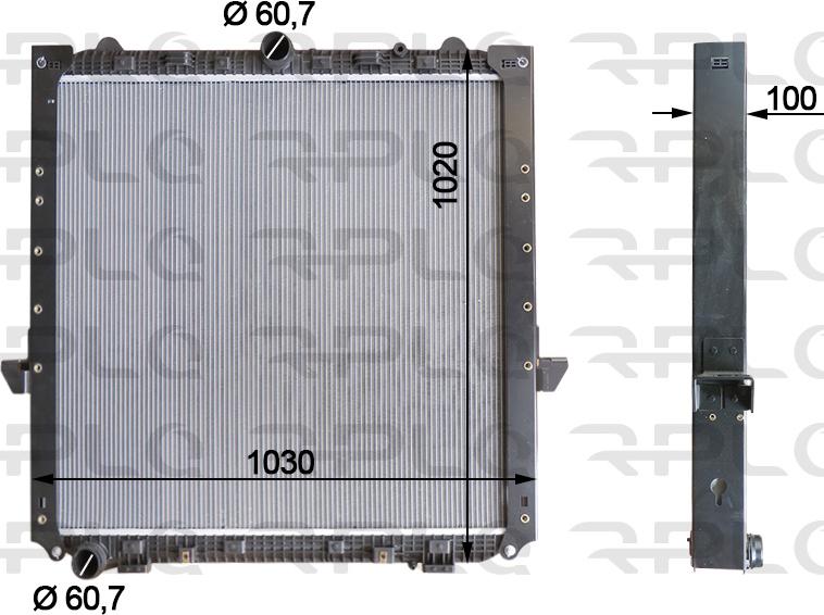 RPL QUALITY APRAMB5024 - Radiateur, refroidissement du moteur cwaw.fr