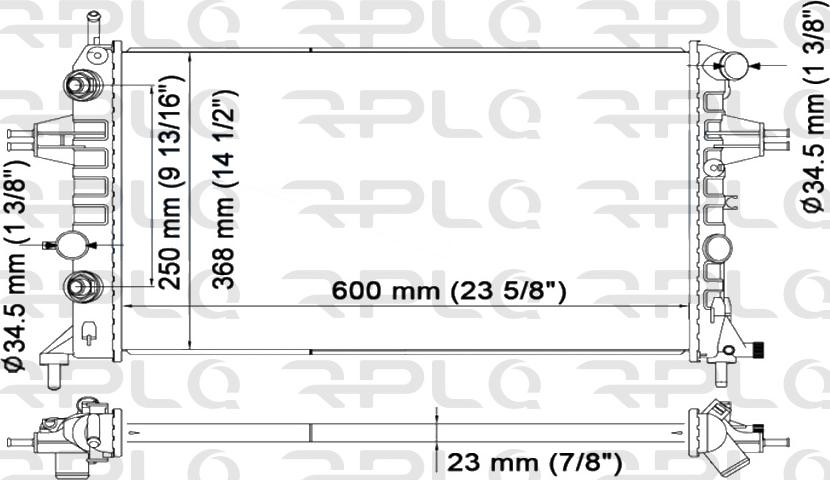 RPL QUALITY APRAOP5019 - Radiateur, refroidissement du moteur cwaw.fr