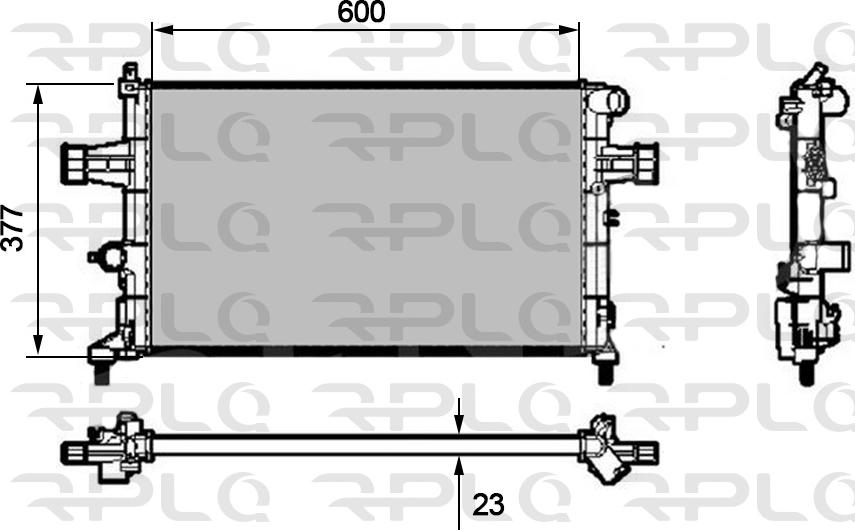 RPL QUALITY APRAOP5012 - Radiateur, refroidissement du moteur cwaw.fr