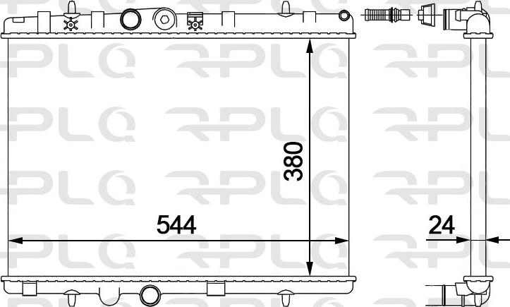 RPL QUALITY APRAPG5008 - Radiateur, refroidissement du moteur cwaw.fr