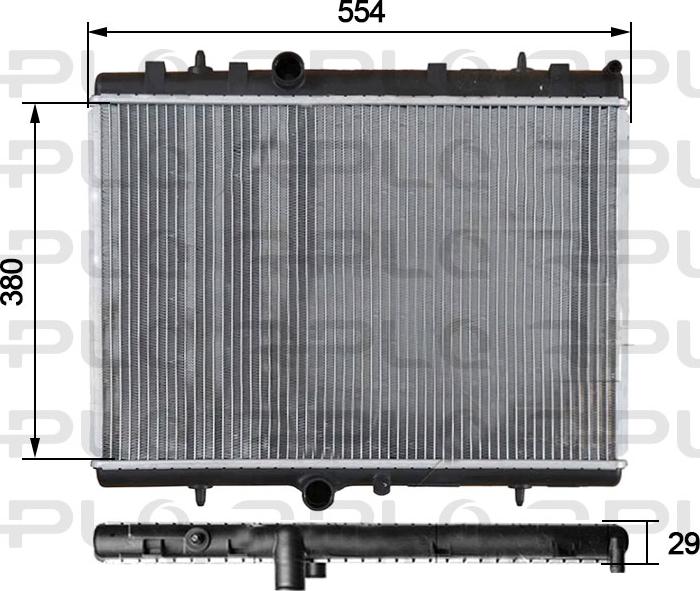 RPL QUALITY APRAPG5003 - Radiateur, refroidissement du moteur cwaw.fr