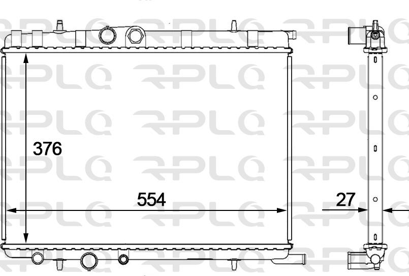 RPL QUALITY APRAPG5002 - Radiateur, refroidissement du moteur cwaw.fr