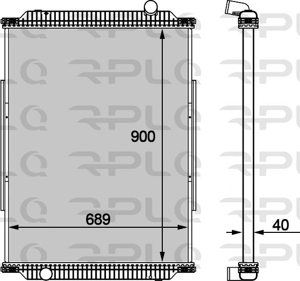 RPL QUALITY APRARE5045 - Radiateur, refroidissement du moteur cwaw.fr