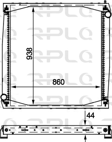 RPL QUALITY APRASC5011 - Radiateur, refroidissement du moteur cwaw.fr