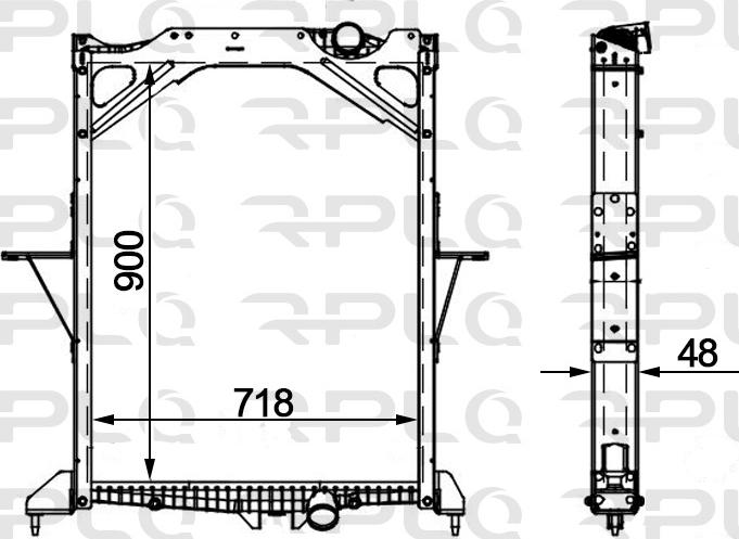 RPL QUALITY APRAVO5014 - Radiateur, refroidissement du moteur cwaw.fr