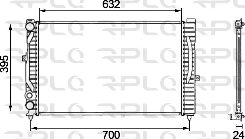 RPL QUALITY APRAVW5015 - Radiateur, refroidissement du moteur cwaw.fr