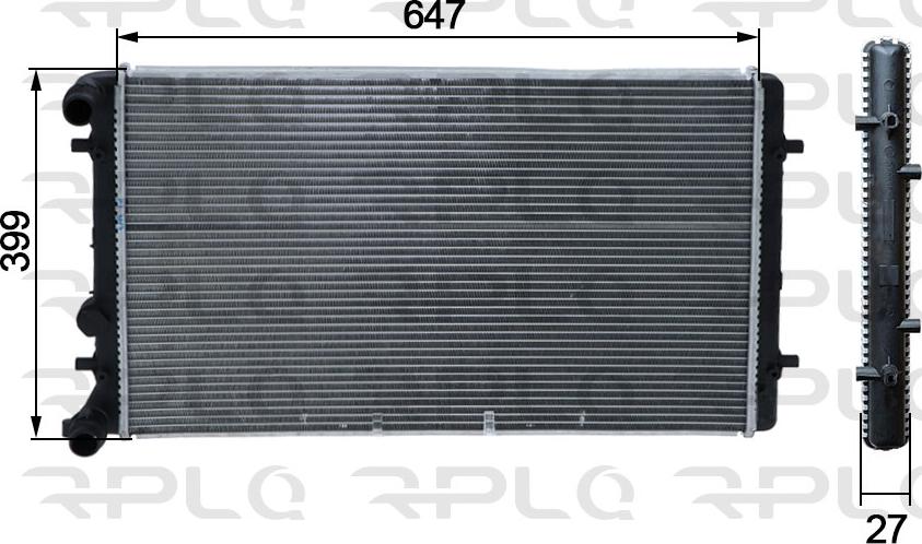 RPL QUALITY APRAVW5033 - Radiateur, refroidissement du moteur cwaw.fr