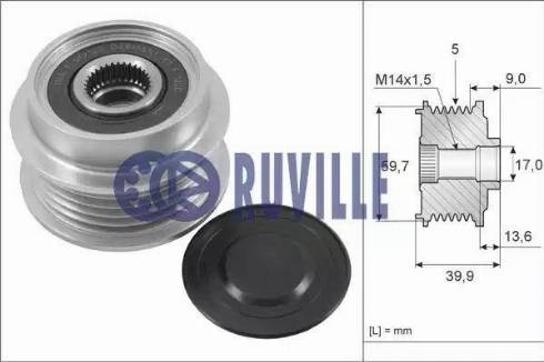 Ruville 59961 - Poulie, alternateur cwaw.fr