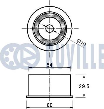 Ruville 540526 - Poulie renvoi / transmission, courroie de distribution cwaw.fr