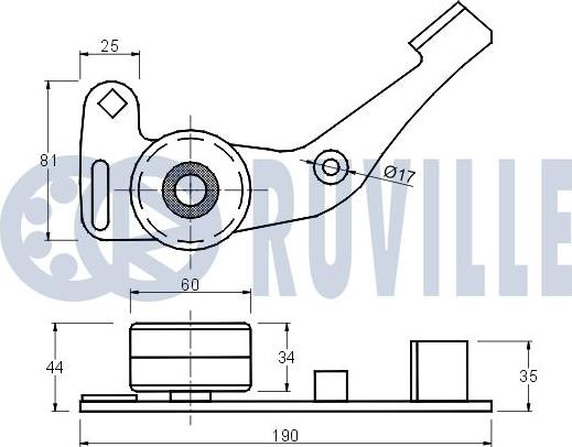 Ruville 540040 - Poulie-tendeur, courroie de distribution cwaw.fr