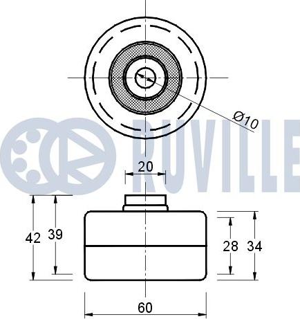 Ruville 540083 - Poulie renvoi / transmission, courroie de distribution cwaw.fr