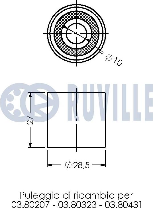 Ruville 540894 - Poulie renvoi / transmission, courroie de distribution cwaw.fr