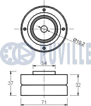 Ruville 540239 - Poulie renvoi / transmission, courroie de distribution cwaw.fr