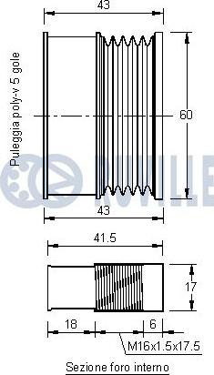 Ruville 541966 - Poulie, alternateur cwaw.fr