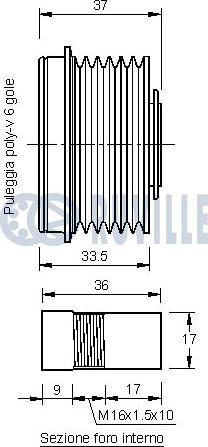 Ruville 541909 - Poulie, alternateur cwaw.fr