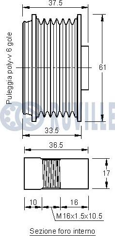 Ruville 541680 - Poulie, alternateur cwaw.fr