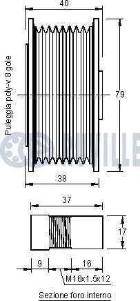 Ruville 541334 - Poulie, alternateur cwaw.fr