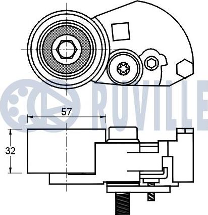 Ruville 541245 - Poulie-tendeur, courroie de distribution cwaw.fr