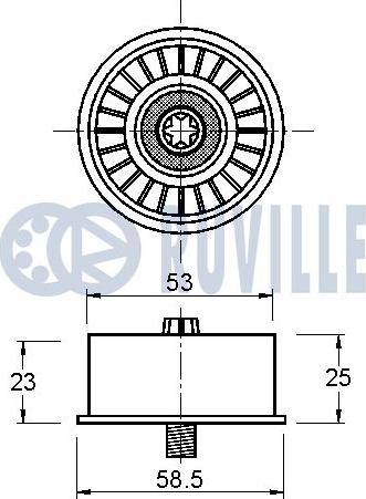 Ruville 542064 - Poulie renvoi / transmission, courroie de distribution cwaw.fr