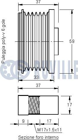 Ruville 542089 - Poulie, alternateur cwaw.fr