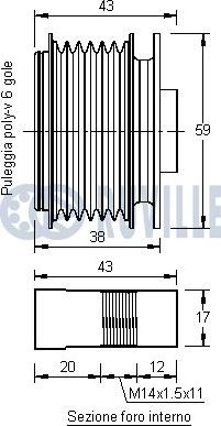 Ruville 542194 - Poulie, alternateur cwaw.fr