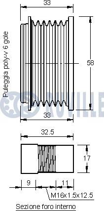 Ruville 542197 - Poulie, alternateur cwaw.fr