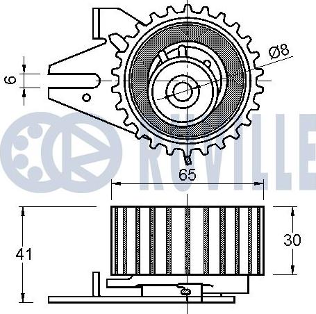 Ruville 542309 - Poulie renvoi / transmission, courroie de distribution cwaw.fr