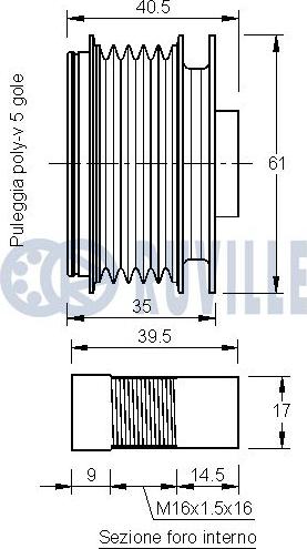 Ruville 542201 - Poulie, alternateur cwaw.fr