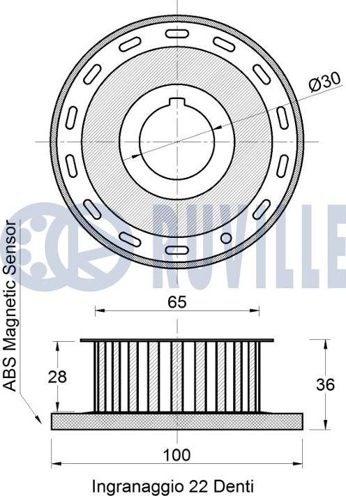 Ruville 542751 - Roue dentée, vilebrequin cwaw.fr