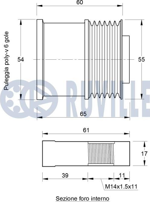 Ruville 542766 - Poulie, alternateur cwaw.fr