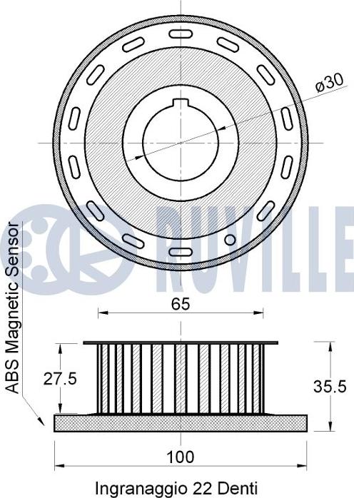 Ruville 542701 - Roue dentée, vilebrequin cwaw.fr