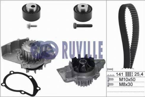 Ruville 55921711 - Pompe à eau + kit de courroie de distribution cwaw.fr