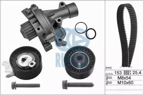 Ruville 55977701 - Pompe à eau + kit de courroie de distribution cwaw.fr