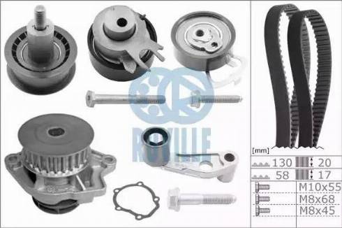 Ruville 55456701 - Pompe à eau + kit de courroie de distribution cwaw.fr