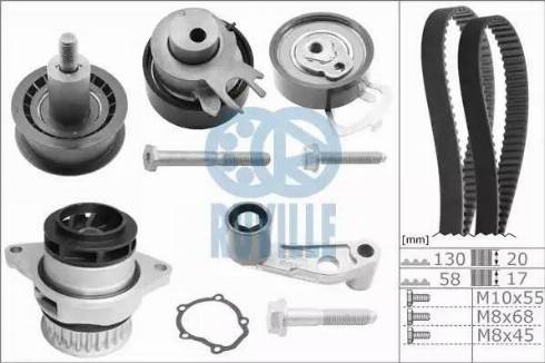 Ruville 55456702 - Pompe à eau + kit de courroie de distribution cwaw.fr