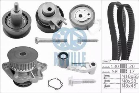 Ruville 55456711 - Pompe à eau + kit de courroie de distribution cwaw.fr