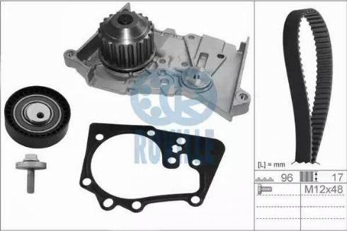 Ruville 55635701 - Pompe à eau + kit de courroie de distribution cwaw.fr