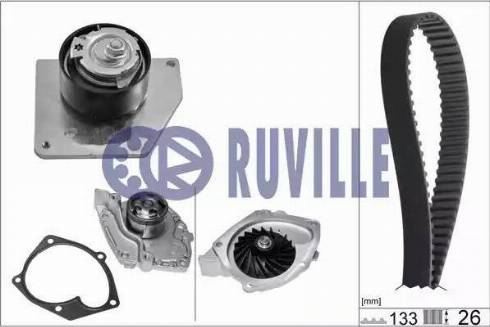 Ruville 55629701 - Pompe à eau + kit de courroie de distribution cwaw.fr