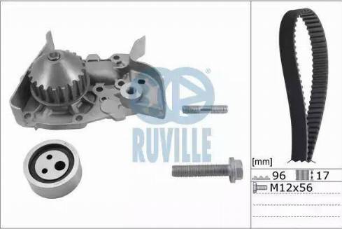 Ruville 55622701 - Pompe à eau + kit de courroie de distribution cwaw.fr