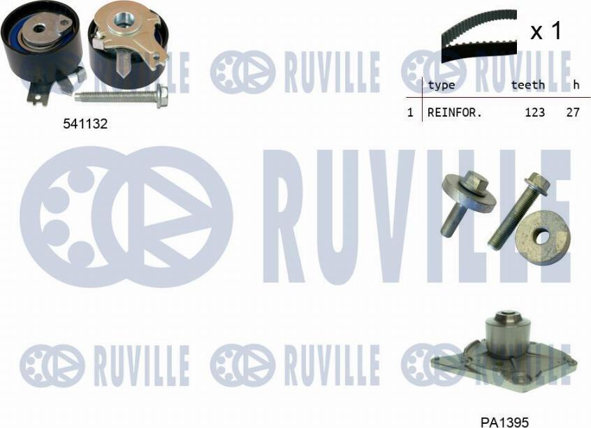 Ruville 5500552 - Pompe à eau + kit de courroie de distribution cwaw.fr