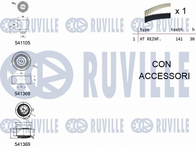 Ruville 550126 - Kit de distribution cwaw.fr